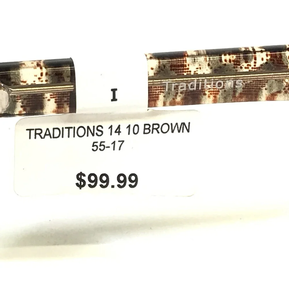 Traditions Eyeglasses Frames T14 COL 10 Clear Brown Cheetah Print 54-16-145
